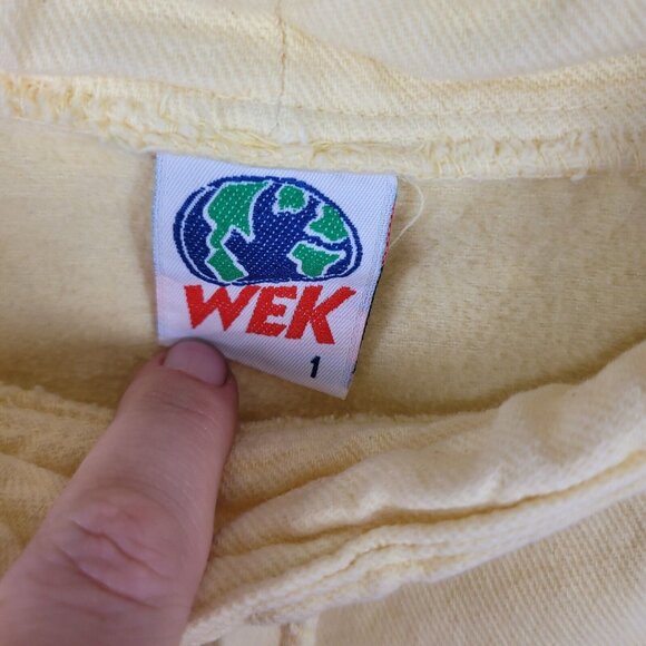 Vintage 90s Sweatshirt One Size Medium Large Frankfort Michigan Yellow Up North - Picture 7 of 7